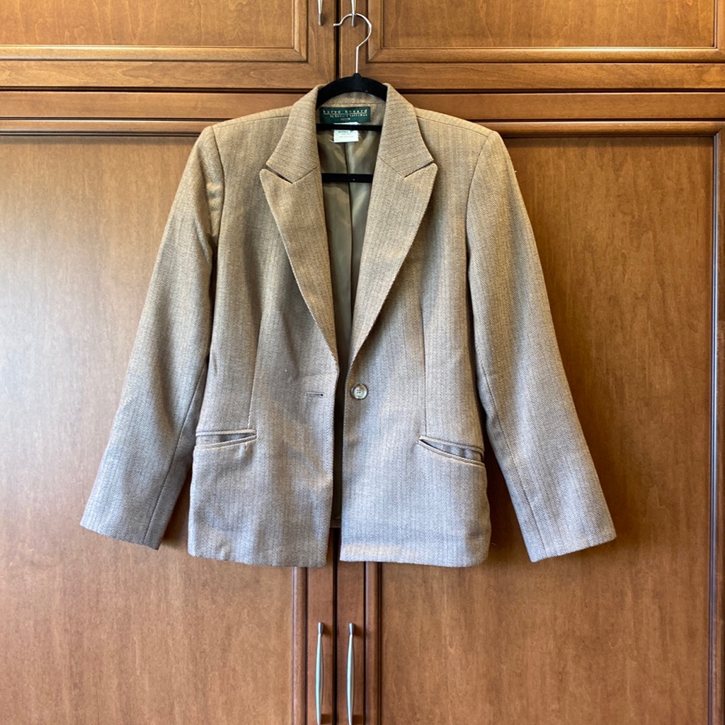 Vintage Harv Bernard By Bernard Holtzman Petite Brown Blazer
